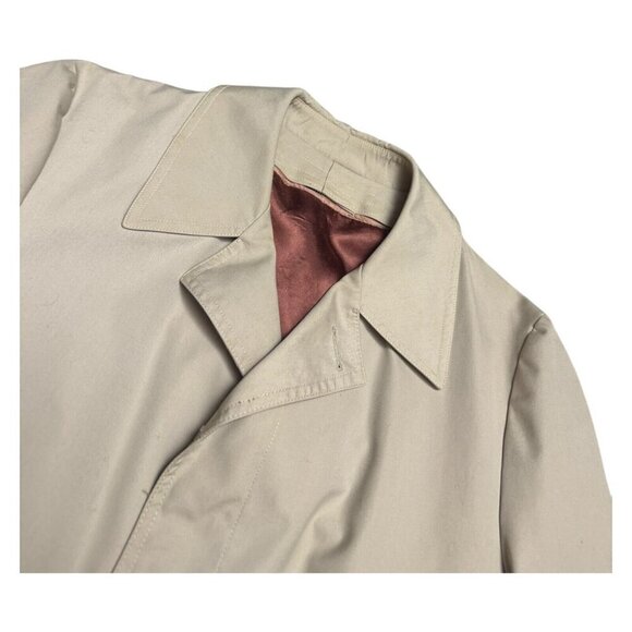 LONDON FOG MAINCOATS Vintage Retro 90s Business Casual Trench Coat Mens 42S - Picture 8 of 11